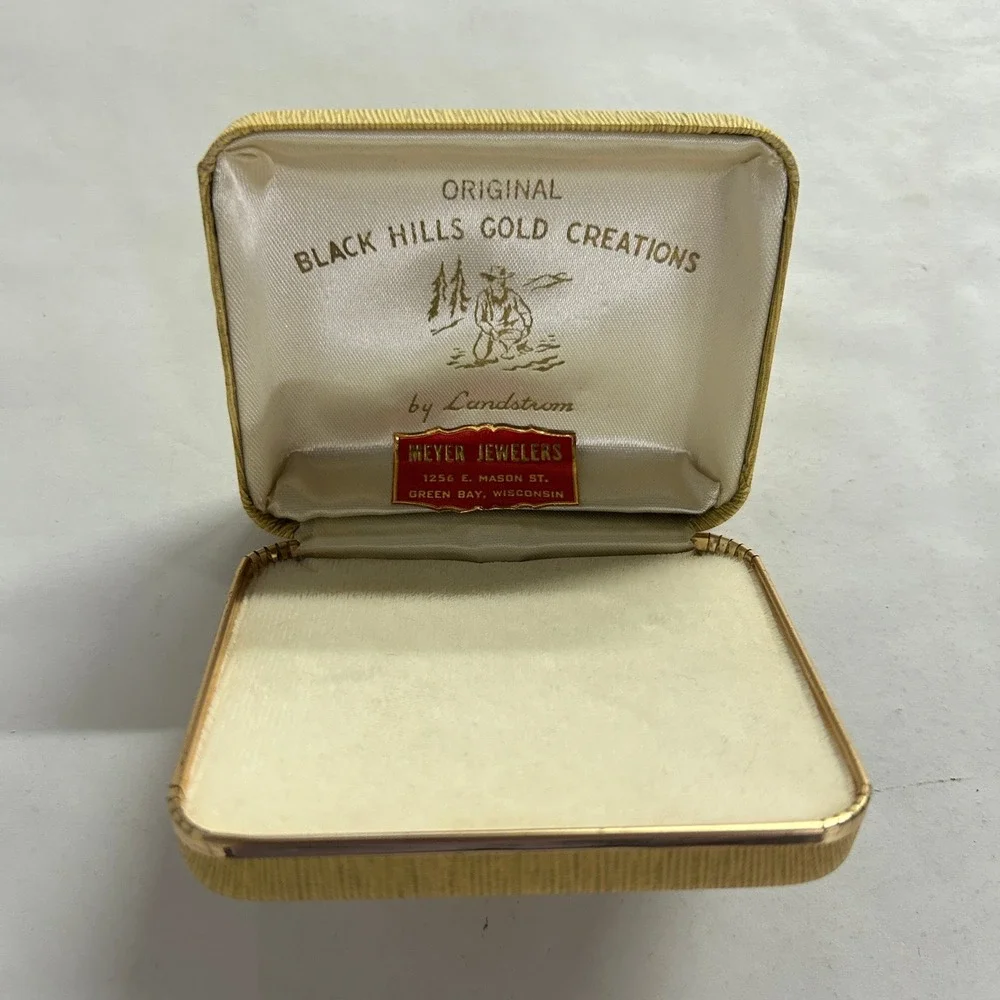Landstrom Black Hills Gold Creations Jewelry Box OS Yellow Mid Century Vintage